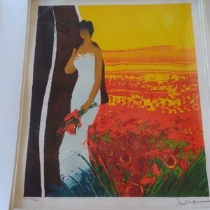 Vibrant Art with Red and Yellow Accents